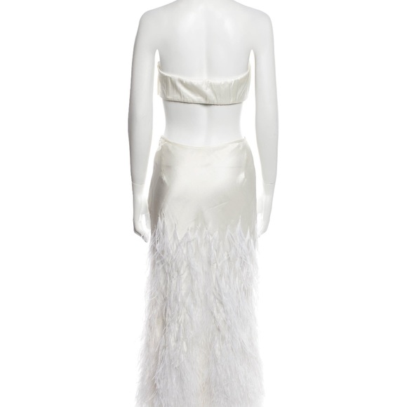 Cult Gaia Laurence Feather Skirt and Strapless Top set - Picture 3 of 7